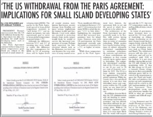 U.S. Withdrawal From Paris Agreement